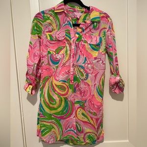 Lilly Pulitzer shirt dress cover-up